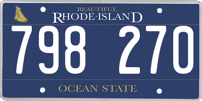 RI license plate 798270