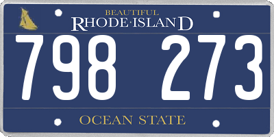 RI license plate 798273