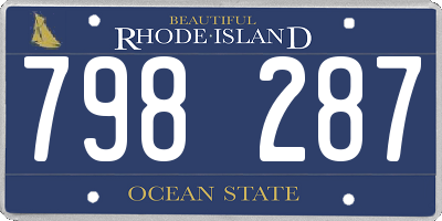 RI license plate 798287