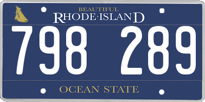 RI license plate 798289