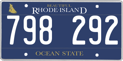 RI license plate 798292