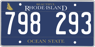 RI license plate 798293