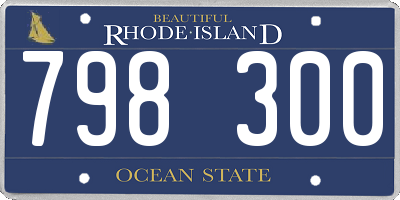 RI license plate 798300