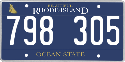 RI license plate 798305