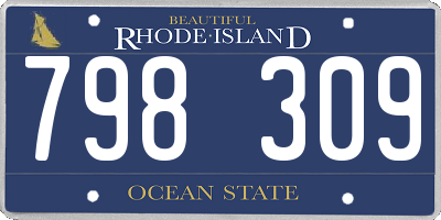 RI license plate 798309