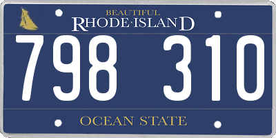 RI license plate 798310