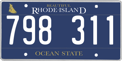 RI license plate 798311