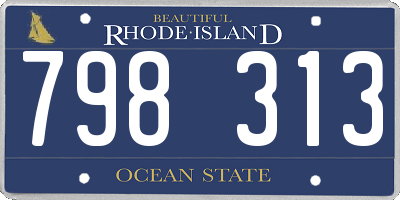 RI license plate 798313