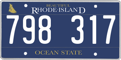 RI license plate 798317