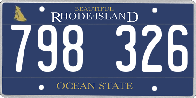 RI license plate 798326
