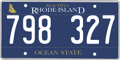 RI license plate 798327