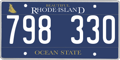 RI license plate 798330
