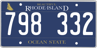 RI license plate 798332