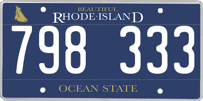 RI license plate 798333