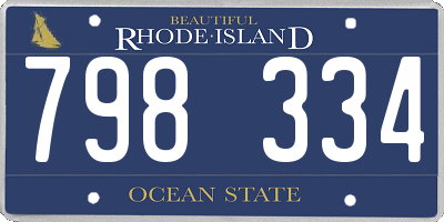RI license plate 798334