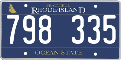 RI license plate 798335