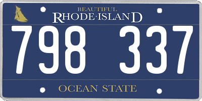 RI license plate 798337