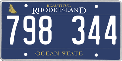 RI license plate 798344