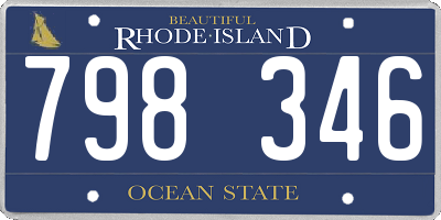 RI license plate 798346