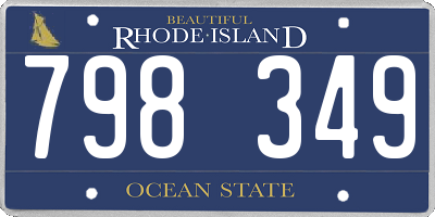 RI license plate 798349