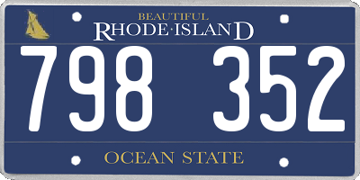 RI license plate 798352