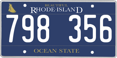 RI license plate 798356