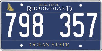 RI license plate 798357