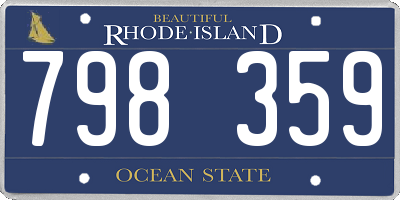 RI license plate 798359