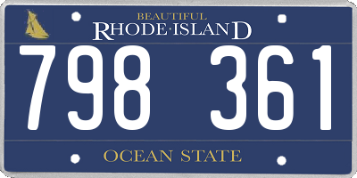 RI license plate 798361