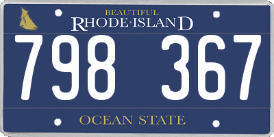 RI license plate 798367