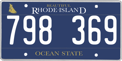 RI license plate 798369