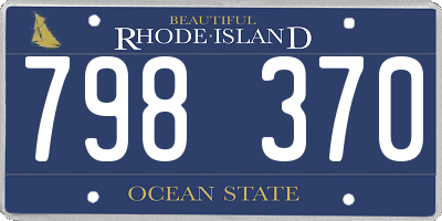 RI license plate 798370