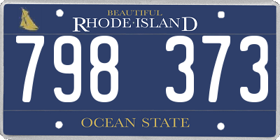 RI license plate 798373