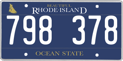 RI license plate 798378