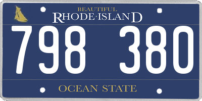 RI license plate 798380
