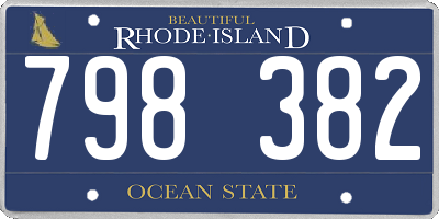RI license plate 798382