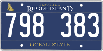 RI license plate 798383