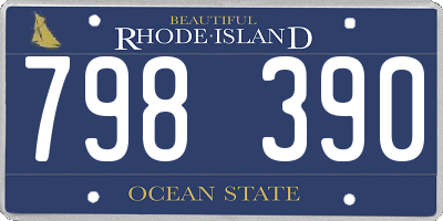 RI license plate 798390