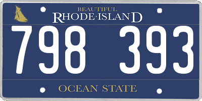 RI license plate 798393