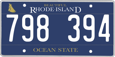 RI license plate 798394