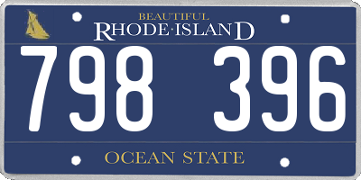 RI license plate 798396