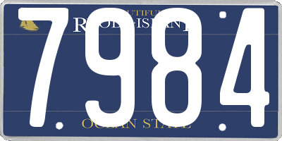 RI license plate 7984