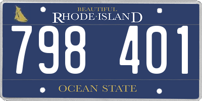 RI license plate 798401