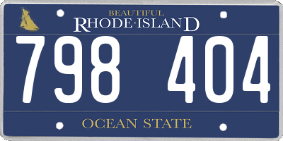 RI license plate 798404