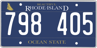 RI license plate 798405