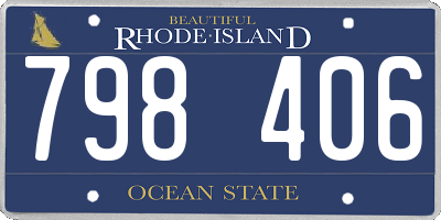 RI license plate 798406