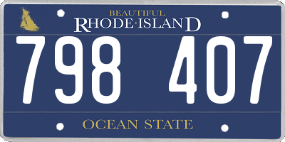 RI license plate 798407
