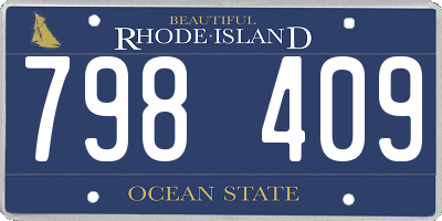 RI license plate 798409