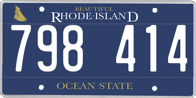 RI license plate 798414