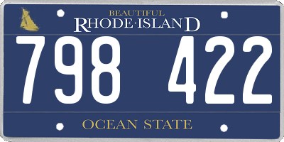 RI license plate 798422